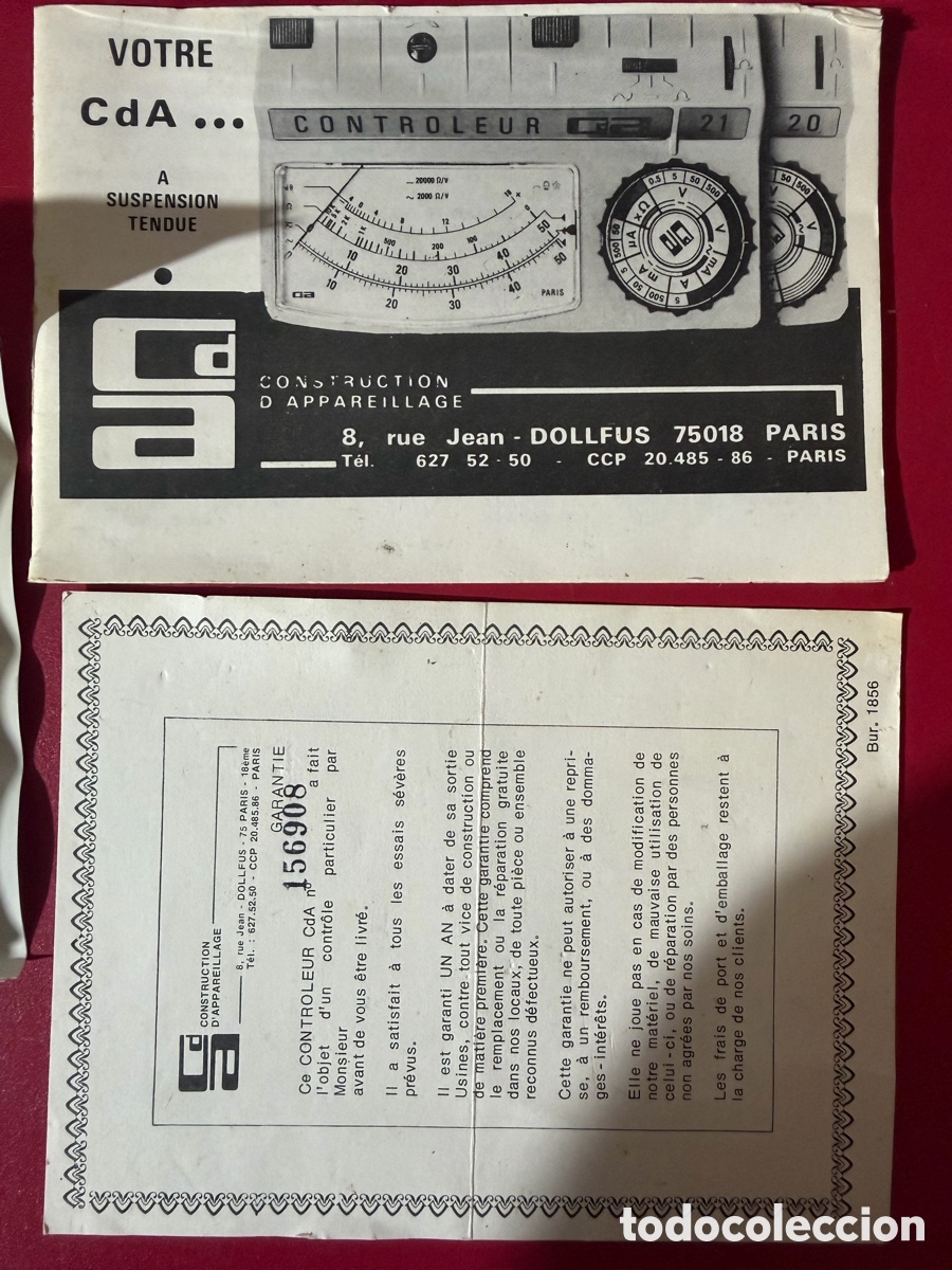Antig&uuml;edades: Mult&iacute;metro anal&oacute;gico CdA 21 vintage franc&eacute;s - Foto 3