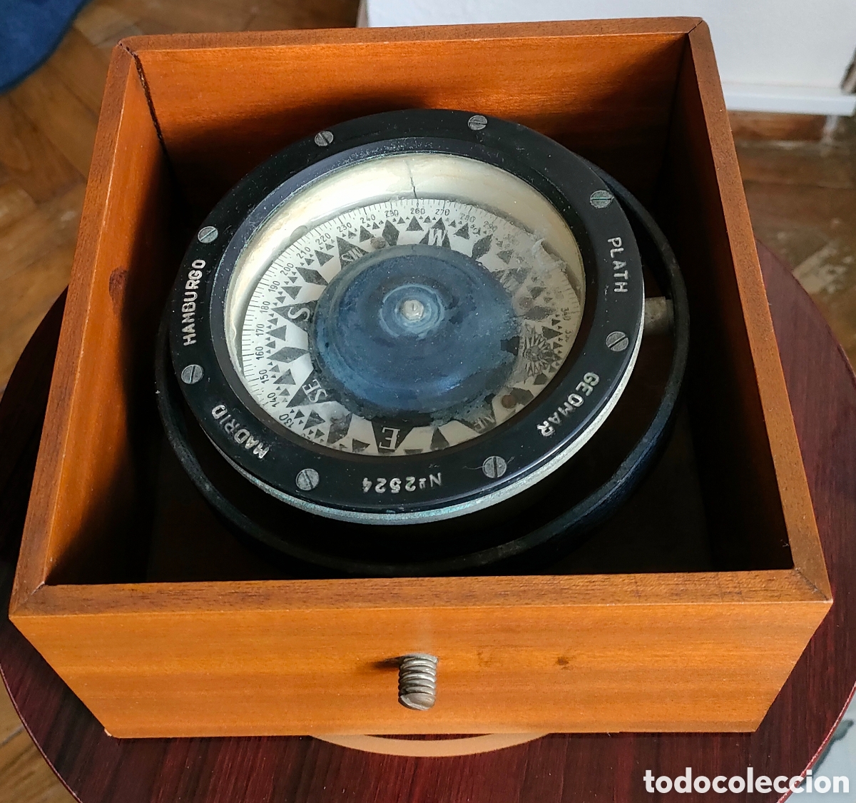 Antig&uuml;edades: Br&uacute;jula de Bit&aacute;cora Plath Geomar, - Foto 2