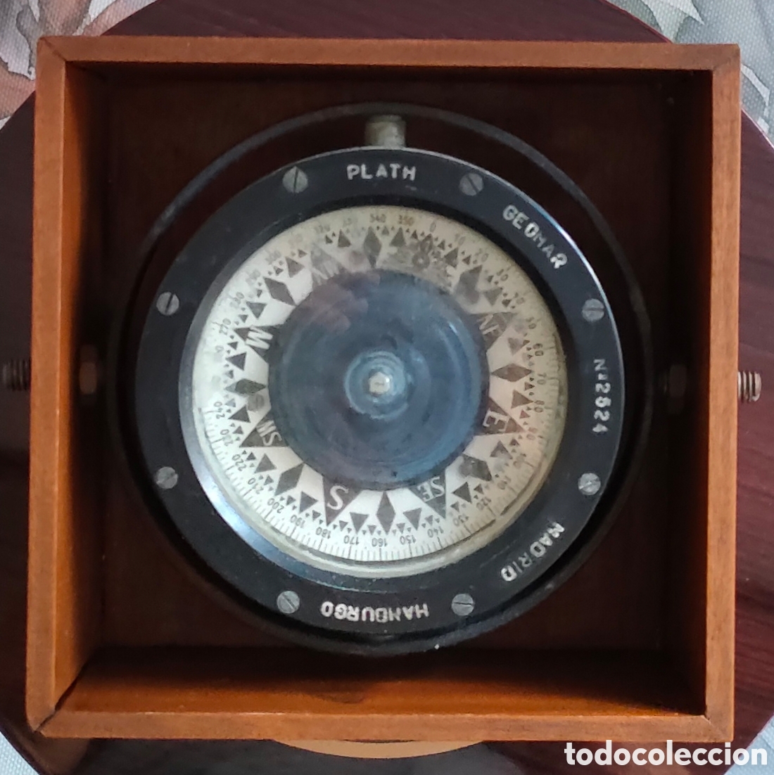 Antig&uuml;edades: Br&uacute;jula de Bit&aacute;cora Plath Geomar, - Foto 1