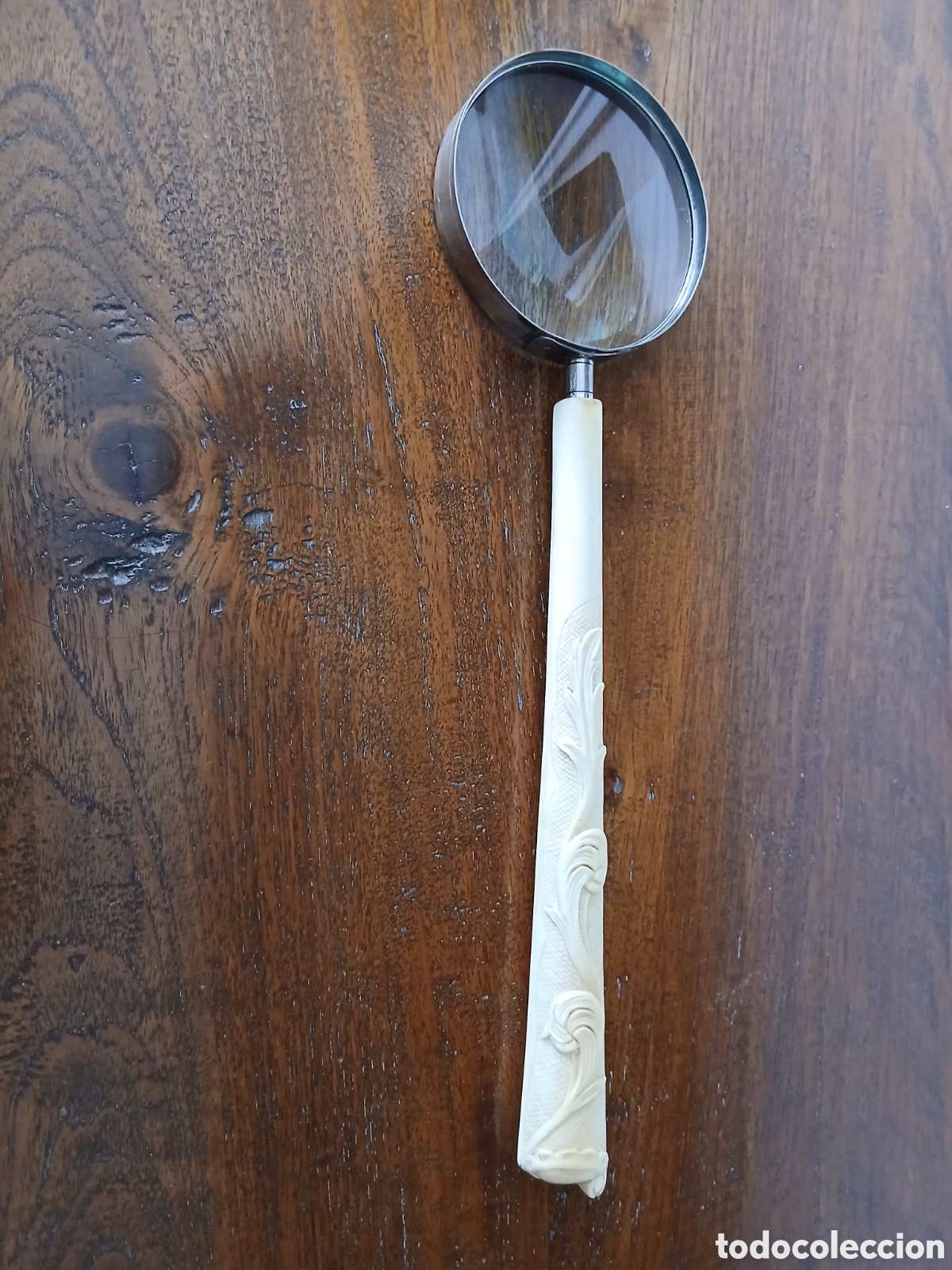 Antig&uuml;edades: Lupa antigua. Marfil y plata. - Foto 4