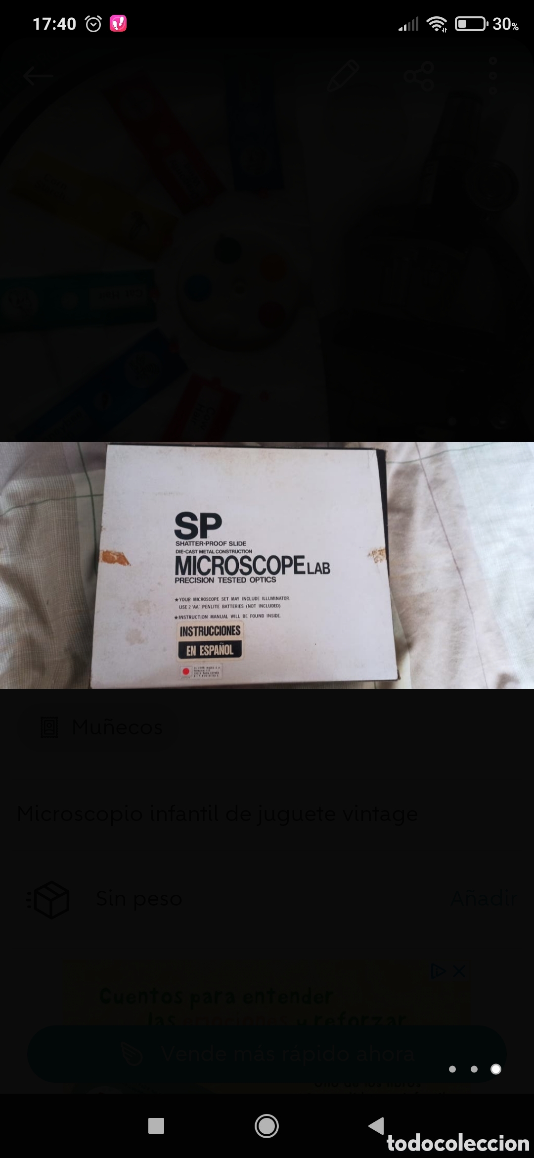 Antig&uuml;edades: Microscopio de juguete - Foto 2