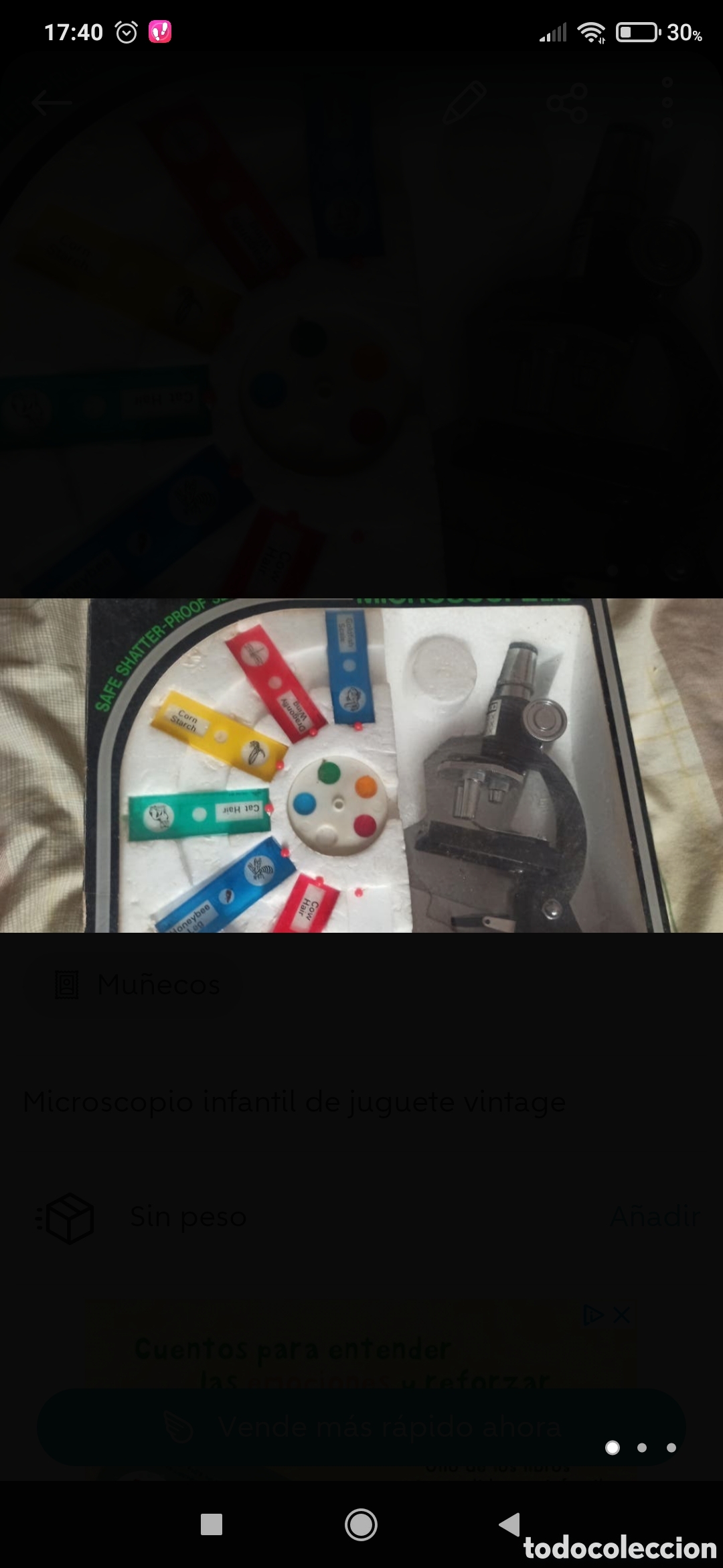 Antig&uuml;edades: Microscopio de juguete - Foto 3
