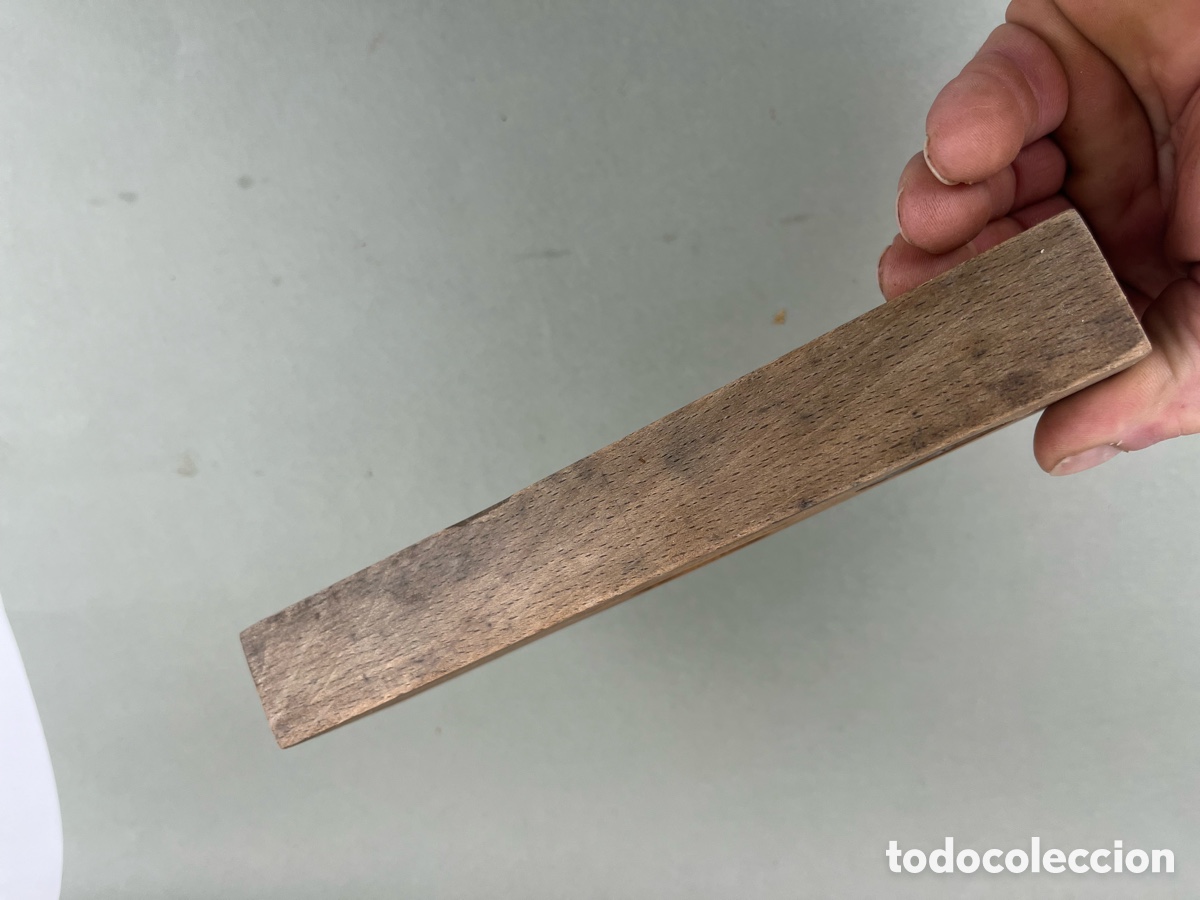 Antig&uuml;edades: ANTIGUO NIVEL DE MADERA DE ROBLE -VESTA- - Foto 8