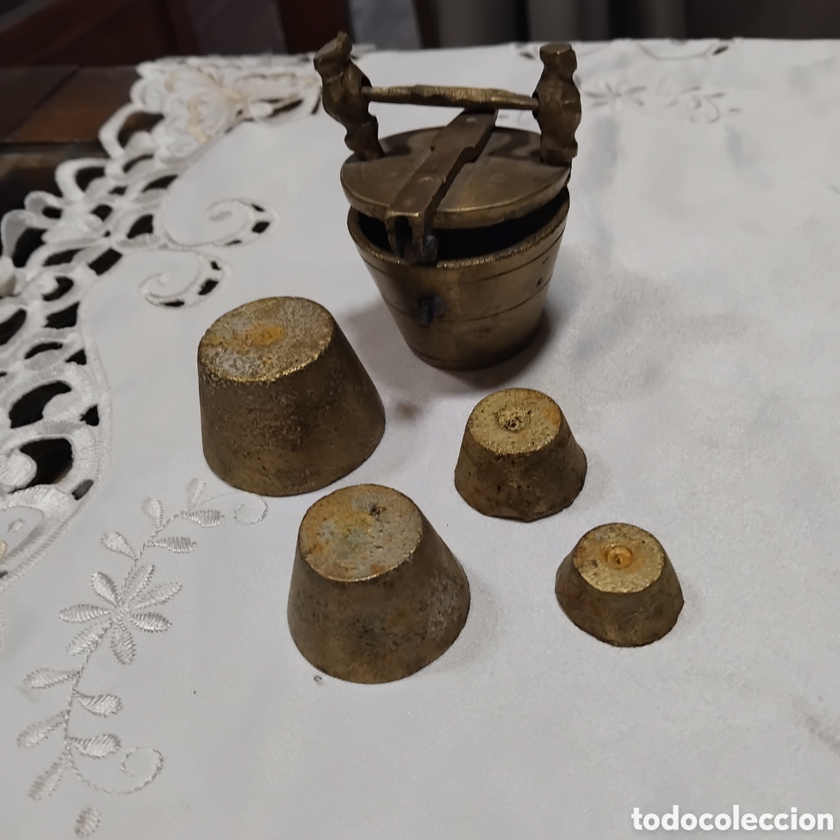 Antig&uuml;edades: Ponderal de bronce s.XIX, Espa&ntilde;a. - Foto 3