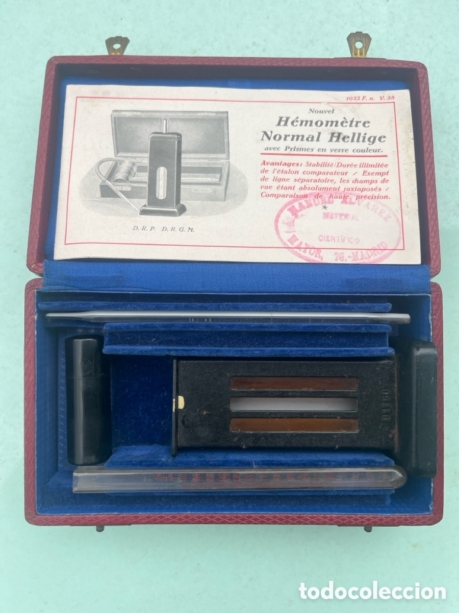 Antig&uuml;edades: Antiguo hemometro Hellige- Farbplatten. - Foto 2
