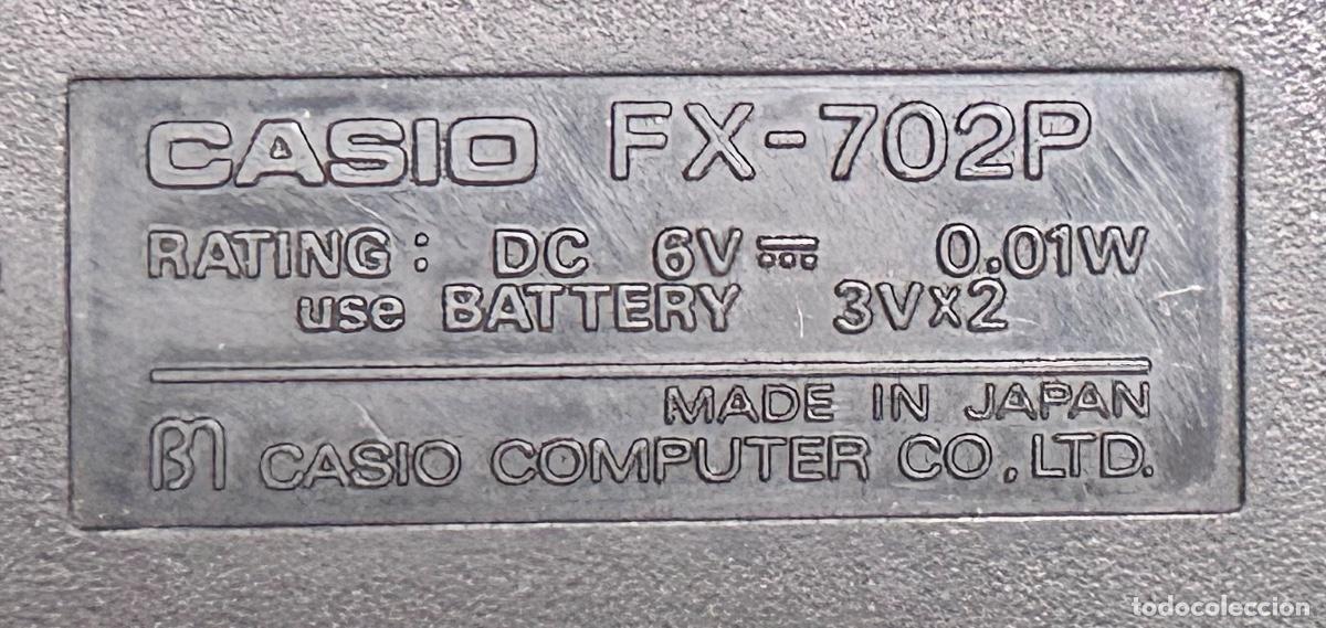 Antig&uuml;edades: CASIO FX-702P-CALCULADORA PROGRAMABLE BASIC-JAPAN 1981-FUNCIONANDO-FX702P 702 - Foto 13