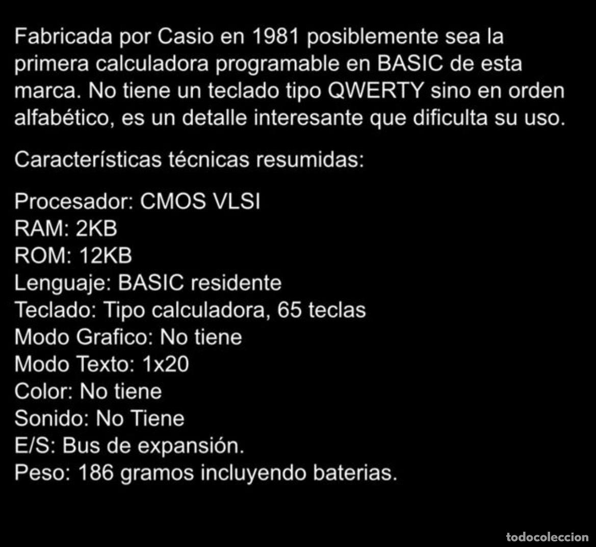Antig&uuml;edades: CASIO FX-702P-CALCULADORA PROGRAMABLE BASIC-JAPAN 1981-FUNCIONANDO-FX702P 702 - Foto 19