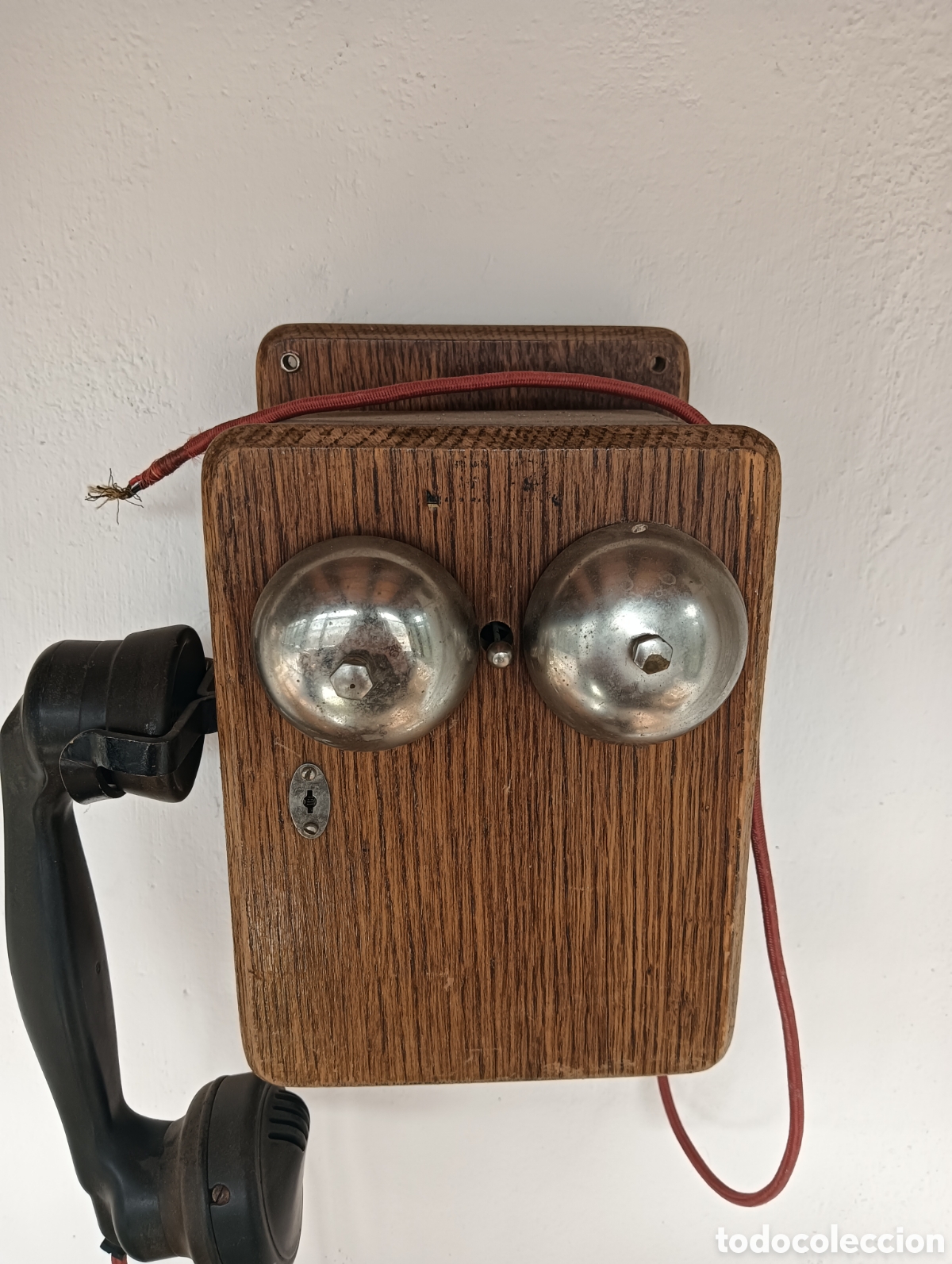 Tel&eacute;fonos: Antiguo tel&eacute;fono de pared - Foto 2