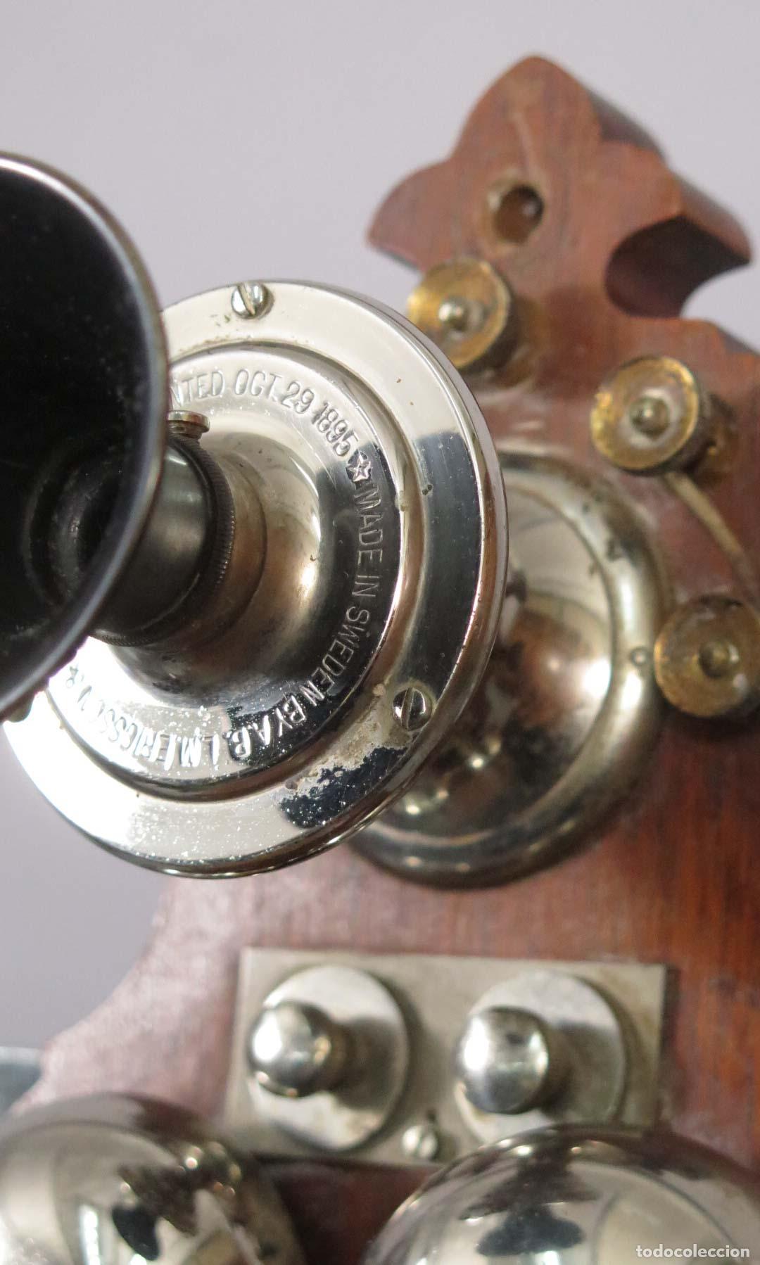 Tel&eacute;fonos: TELEFONO. ERICSSON MODELO 305. 29 OCT 1895 PATENT - Foto 8