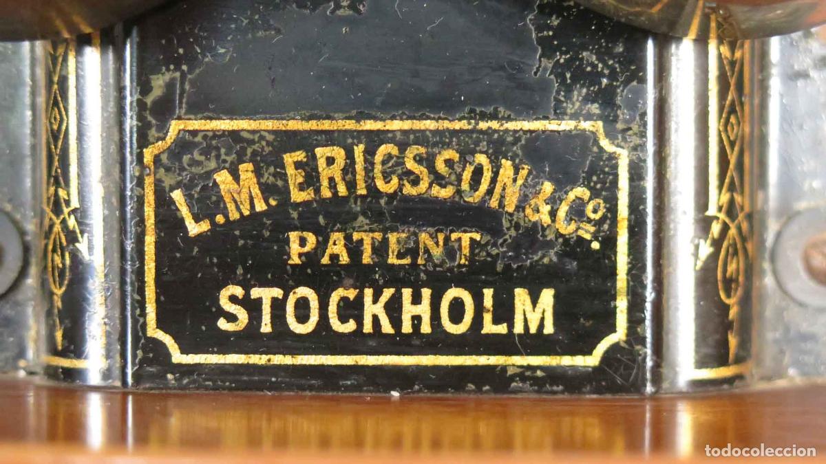Tel&eacute;fonos: TELEFONO. ERICSSON MODELO 305. 29 OCT 1895 PATENT - Foto 10