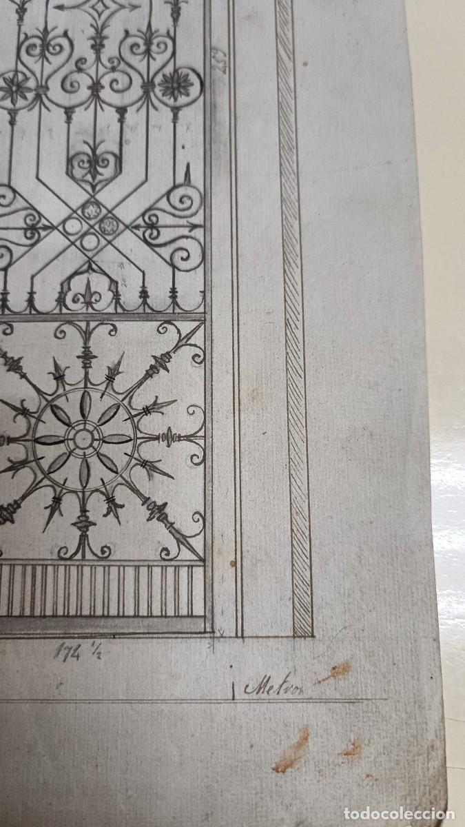 Antig&uuml;edades: Boceto Puerta de Forja (Dibujado a Mano) - Foto 3