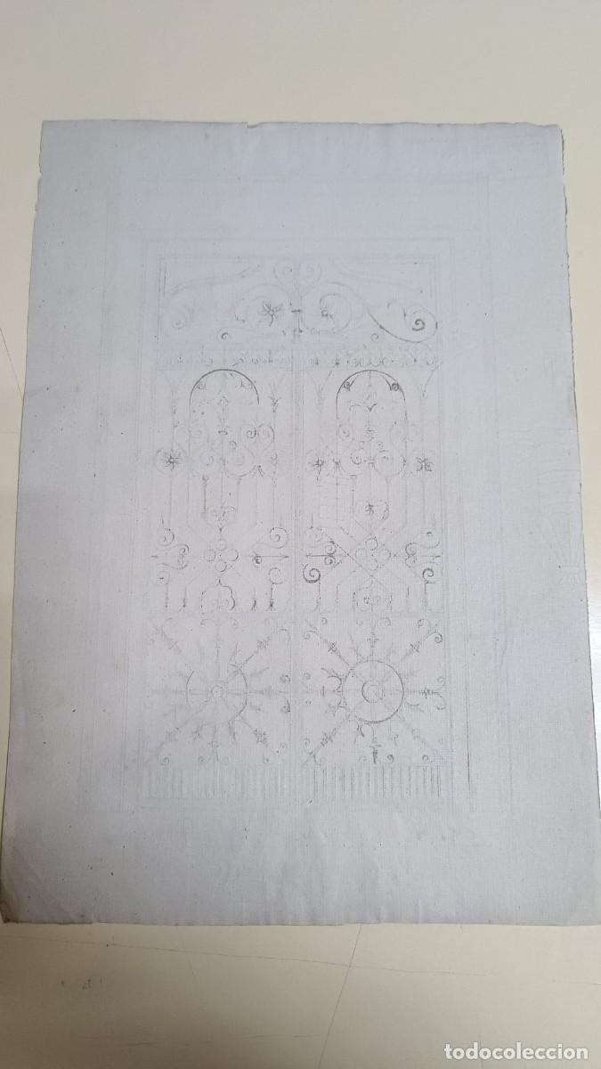 Antig&uuml;edades: Boceto Puerta de Forja (Dibujado a Mano) - Foto 5