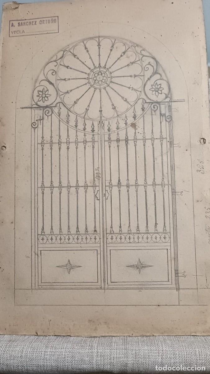 Antig&uuml;edades: Boceto Puerta de Forja (Dibujado a Mano) - Foto 1