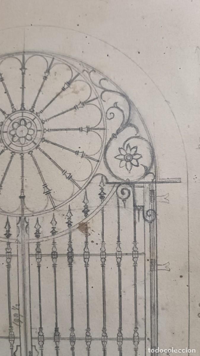Antig&uuml;edades: Boceto Puerta de Forja (Dibujado a Mano) - Foto 4