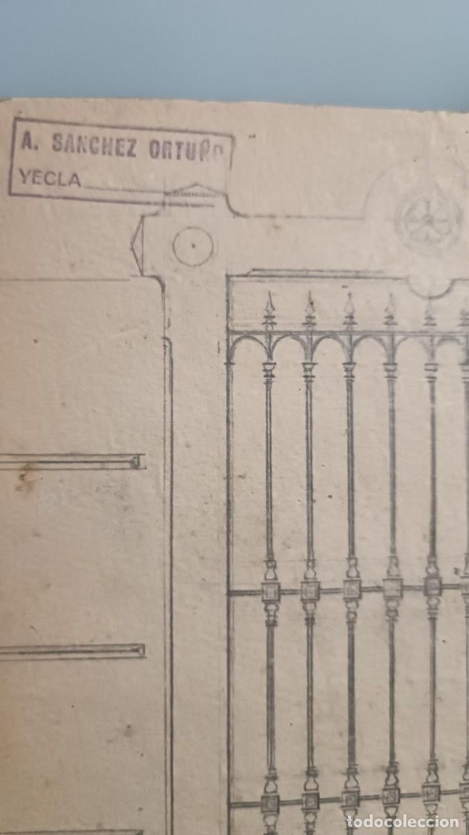 Antig&uuml;edades: Boceto Reja de Forja (Dibujado a Mano) - Foto 2