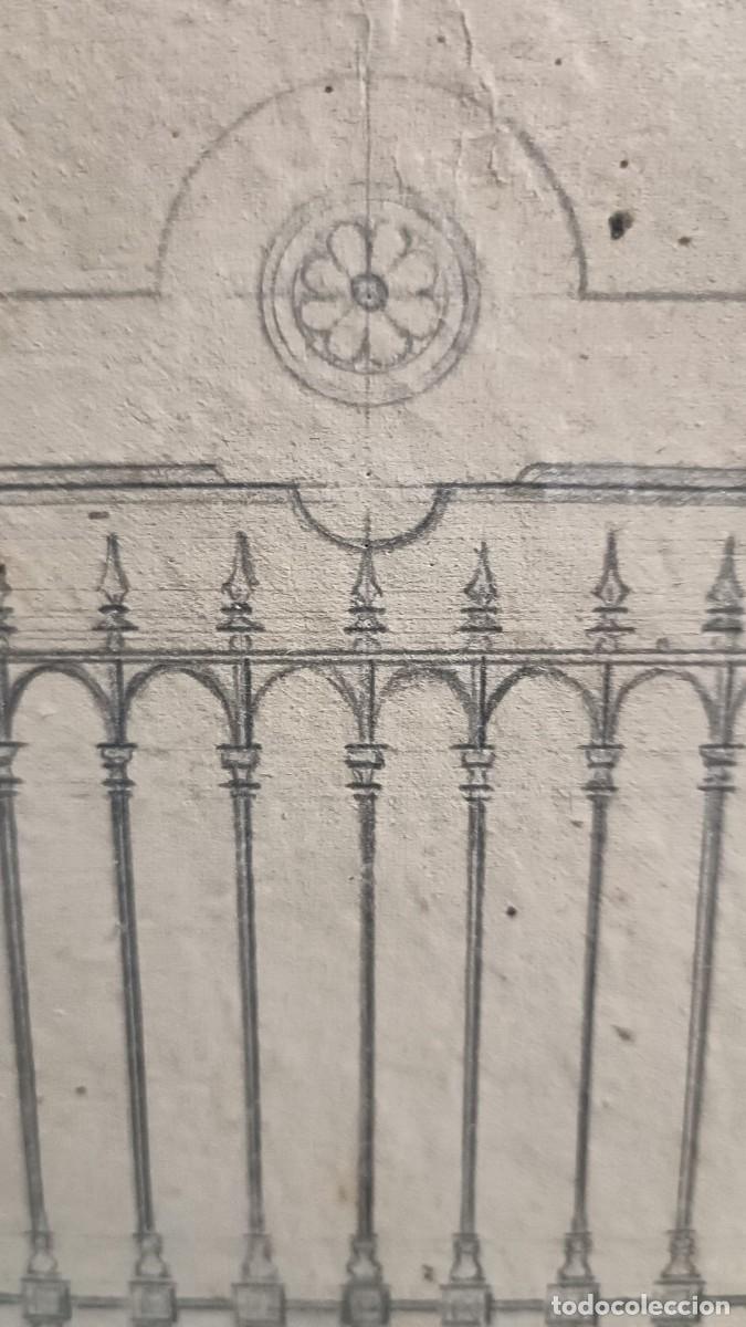 Antig&uuml;edades: Boceto Reja de Forja (Dibujado a Mano) - Foto 6