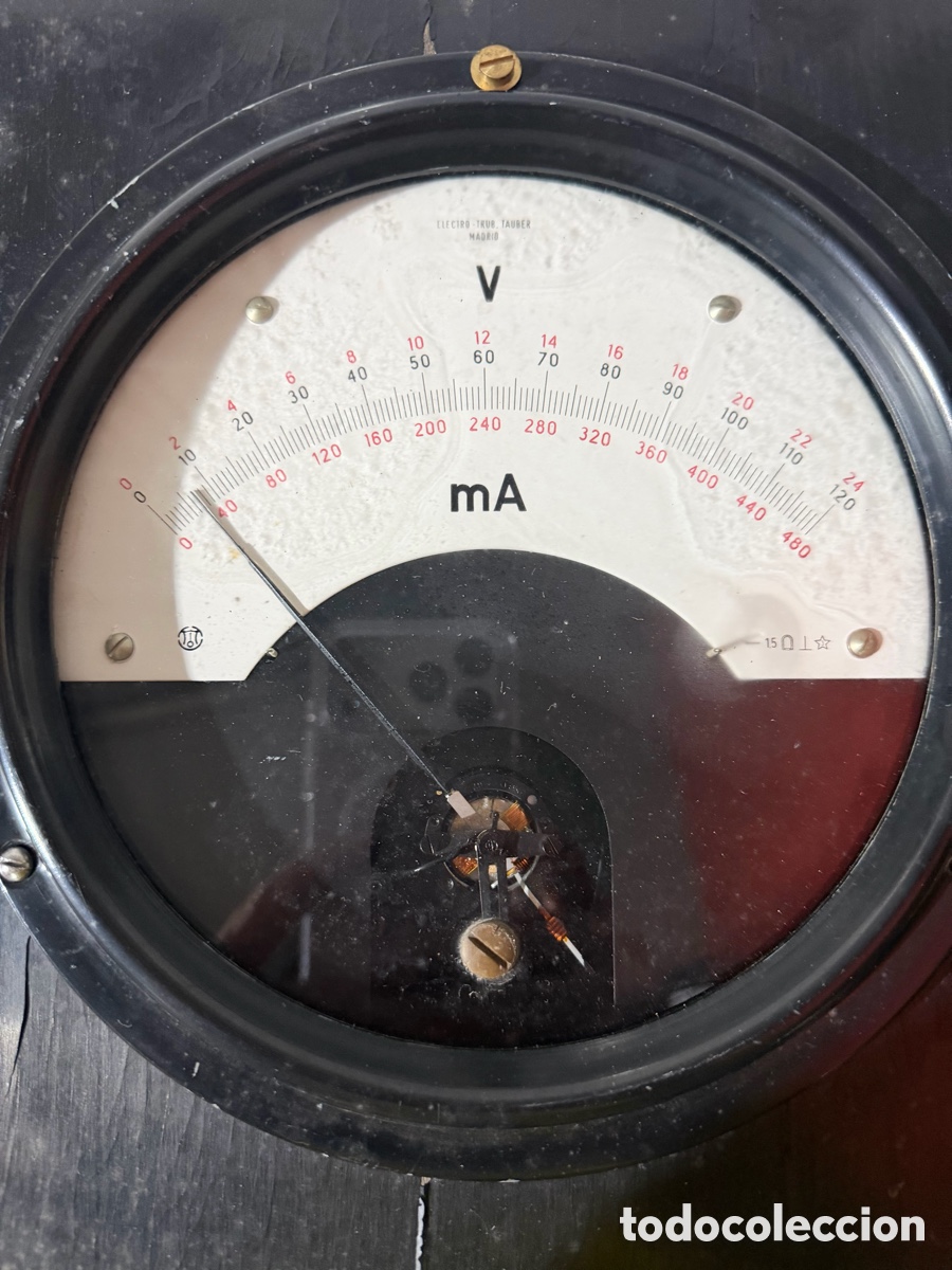 Antig&uuml;edades: Volt&iacute;metro/Miliamper&iacute;metro ELECTRO-TAUB - Foto 2