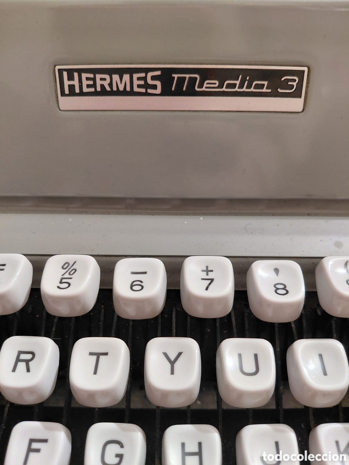 Antig&uuml;edades: M&aacute;quina de escribir Hermes Media 3 - Foto 2