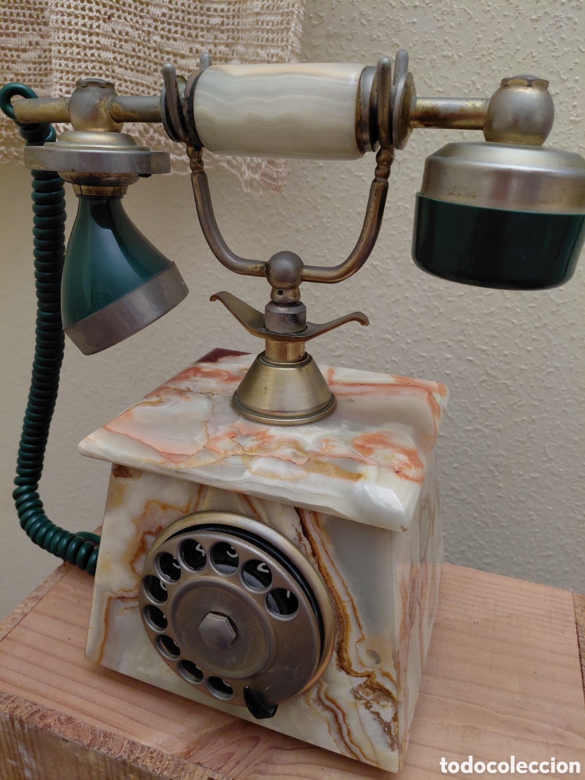 Tel&eacute;fonos: Tel&eacute;fono antiguo de m&aacute;rmol - Foto 2