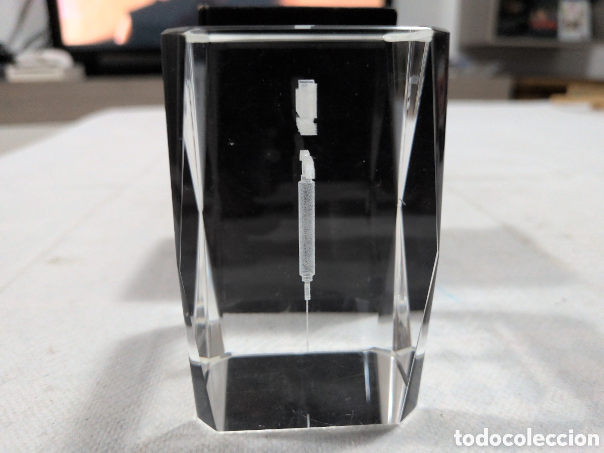 Antig&uuml;edades: Pisapapeles de cristal de Laboratorio MIRENA - Foto 3