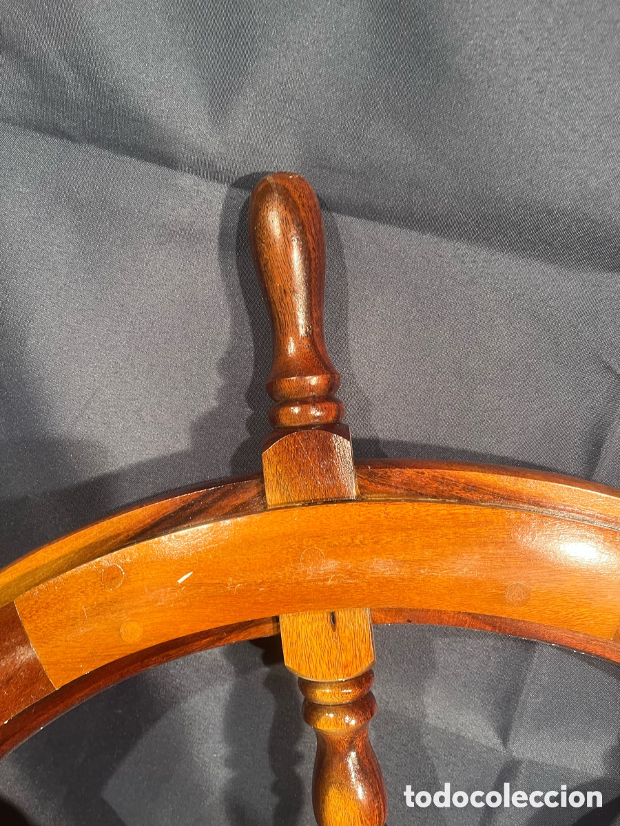 Antig&uuml;edades: Antiguo Tim&oacute;n Barco 92 cent&iacute;metros. - Foto 3