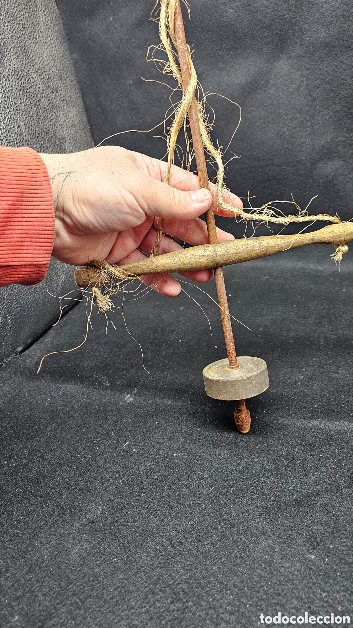 Antig&uuml;edades: Antiguo taladro / barbequi de cuerda