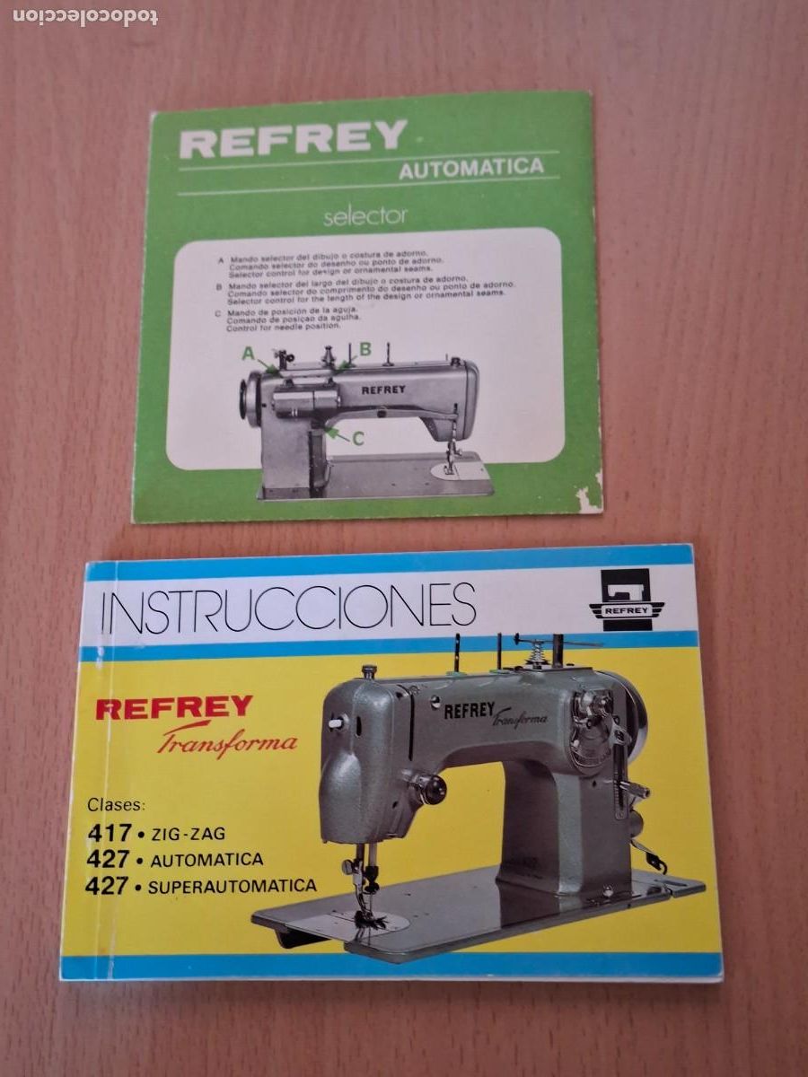 Antig&uuml;edades: LIBRETA DE INSTRUCCIONES+DISKETTE SELECTOR AUTOMATICA DE MAQUINA DE COSER REFREY - Foto 1