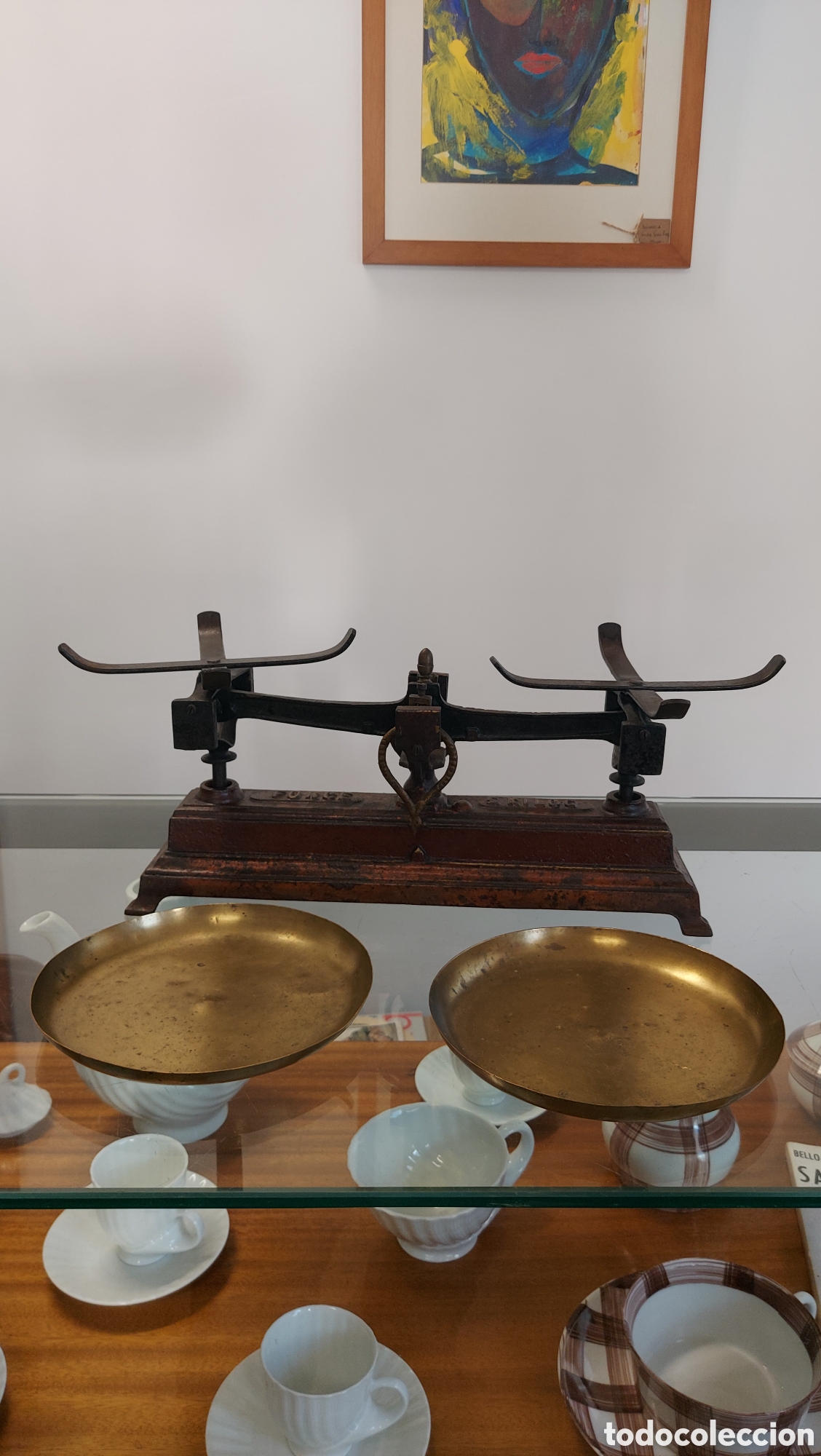 Antig&uuml;edades: Balanza de hierro fundido S.XIX - Foto 2