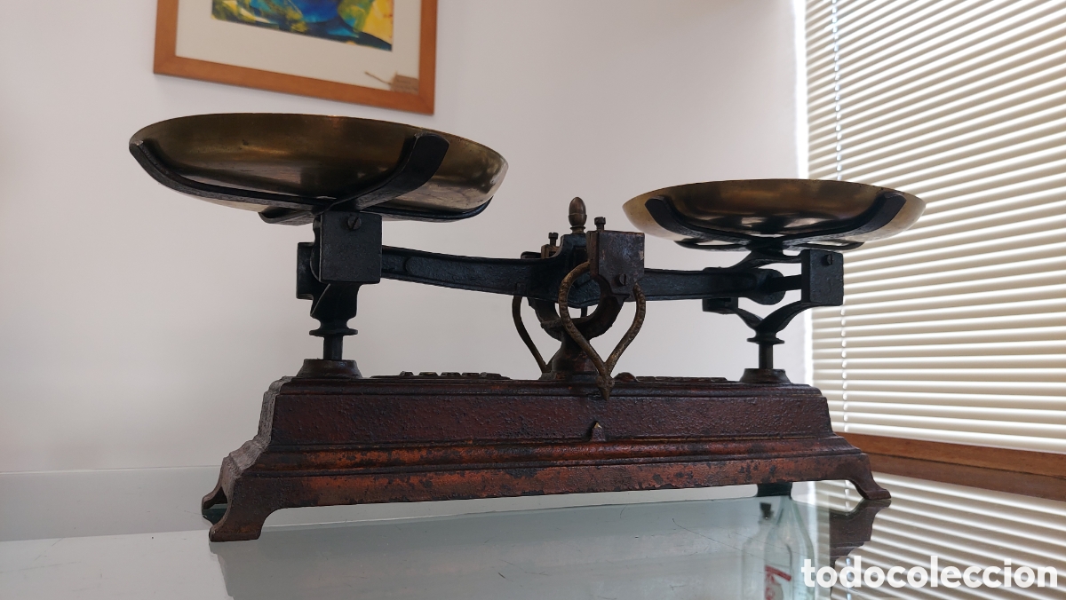 Antig&uuml;edades: Balanza de hierro fundido S.XIX - Foto 3