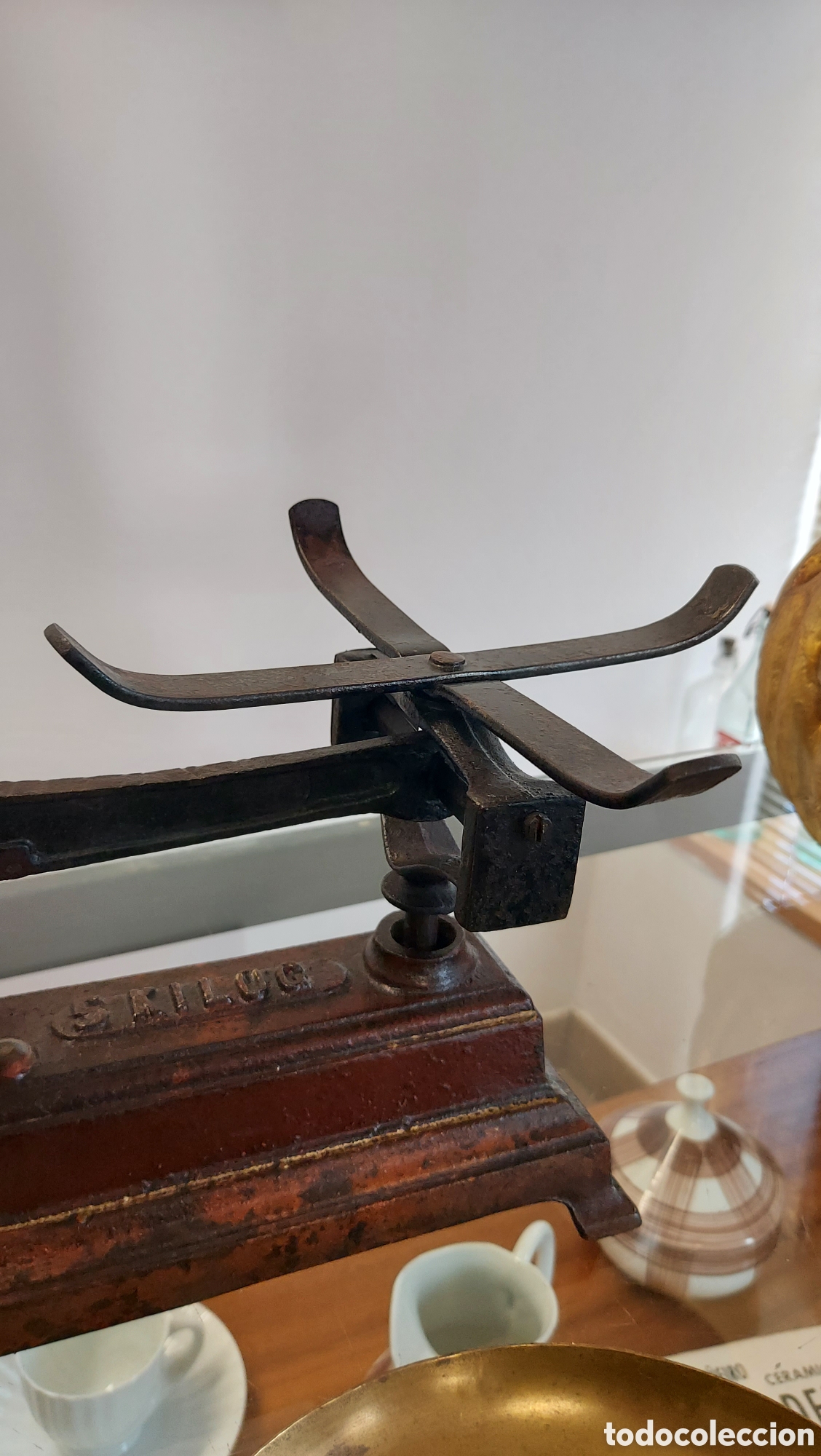 Antig&uuml;edades: Balanza de hierro fundido S.XIX - Foto 4