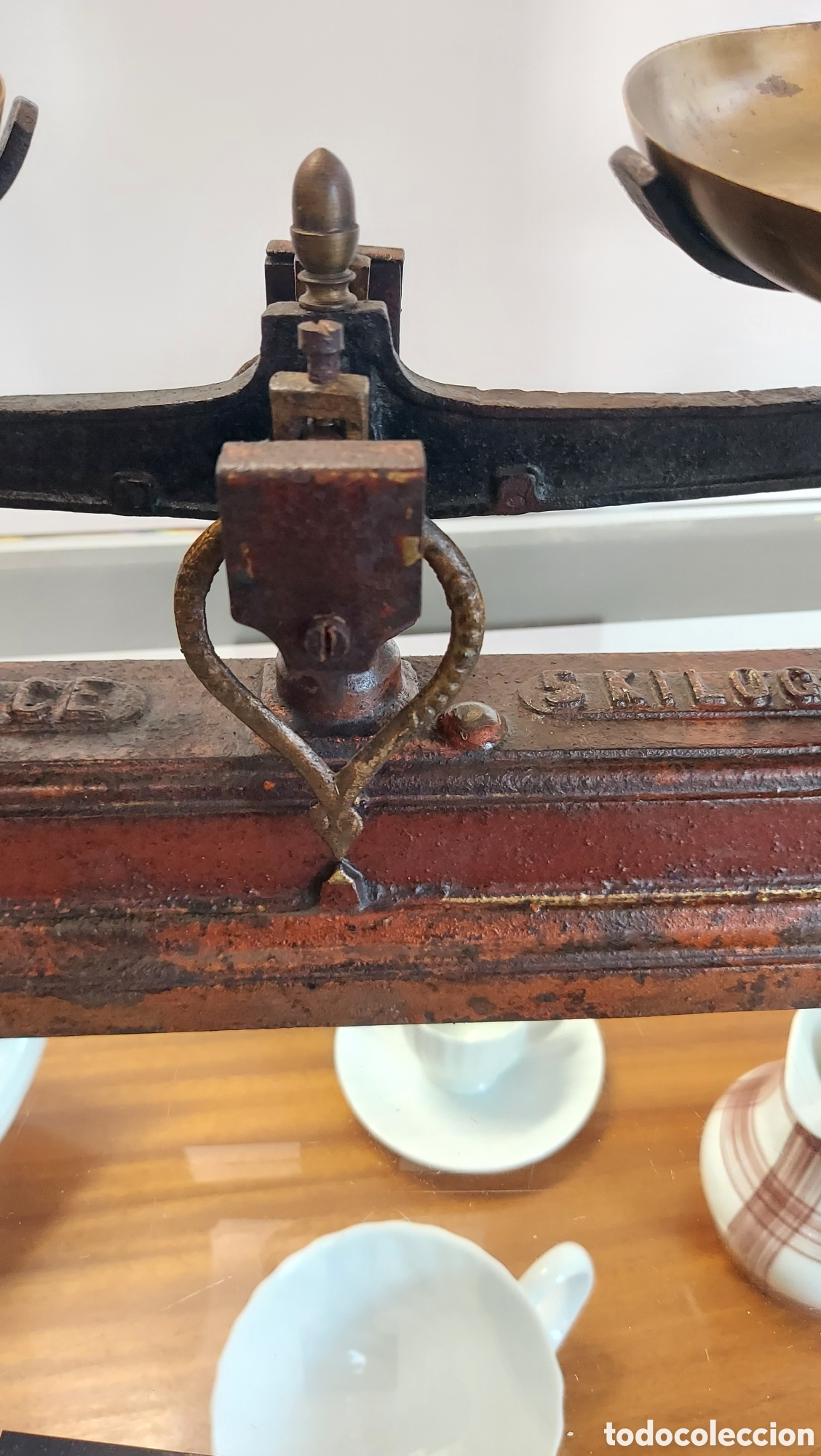 Antig&uuml;edades: Balanza de hierro fundido S.XIX - Foto 6