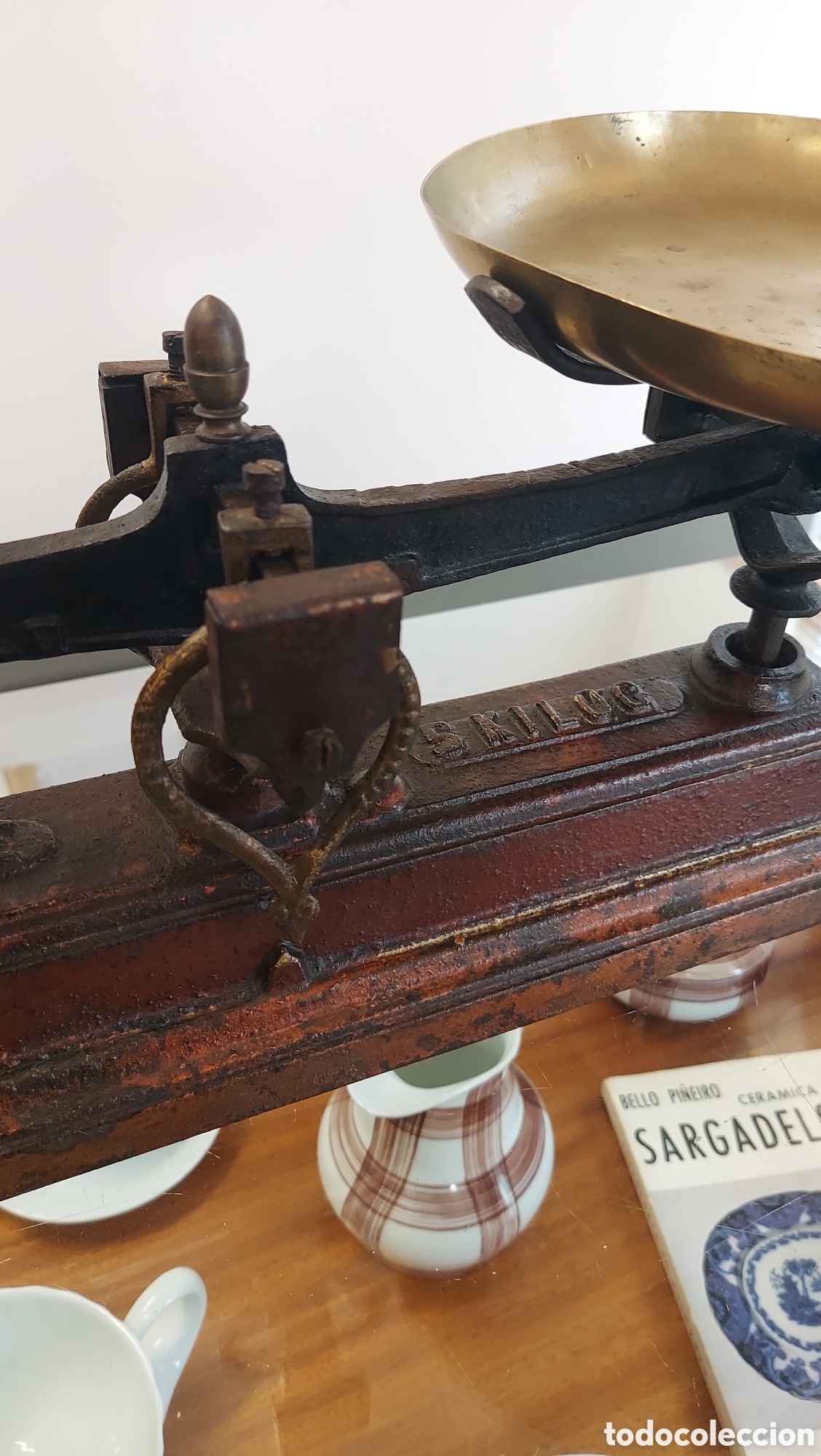 Antig&uuml;edades: Balanza de hierro fundido S.XIX - Foto 7