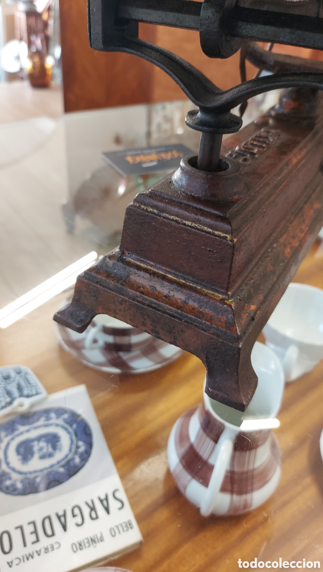 Antig&uuml;edades: Balanza de hierro fundido S.XIX - Foto 8
