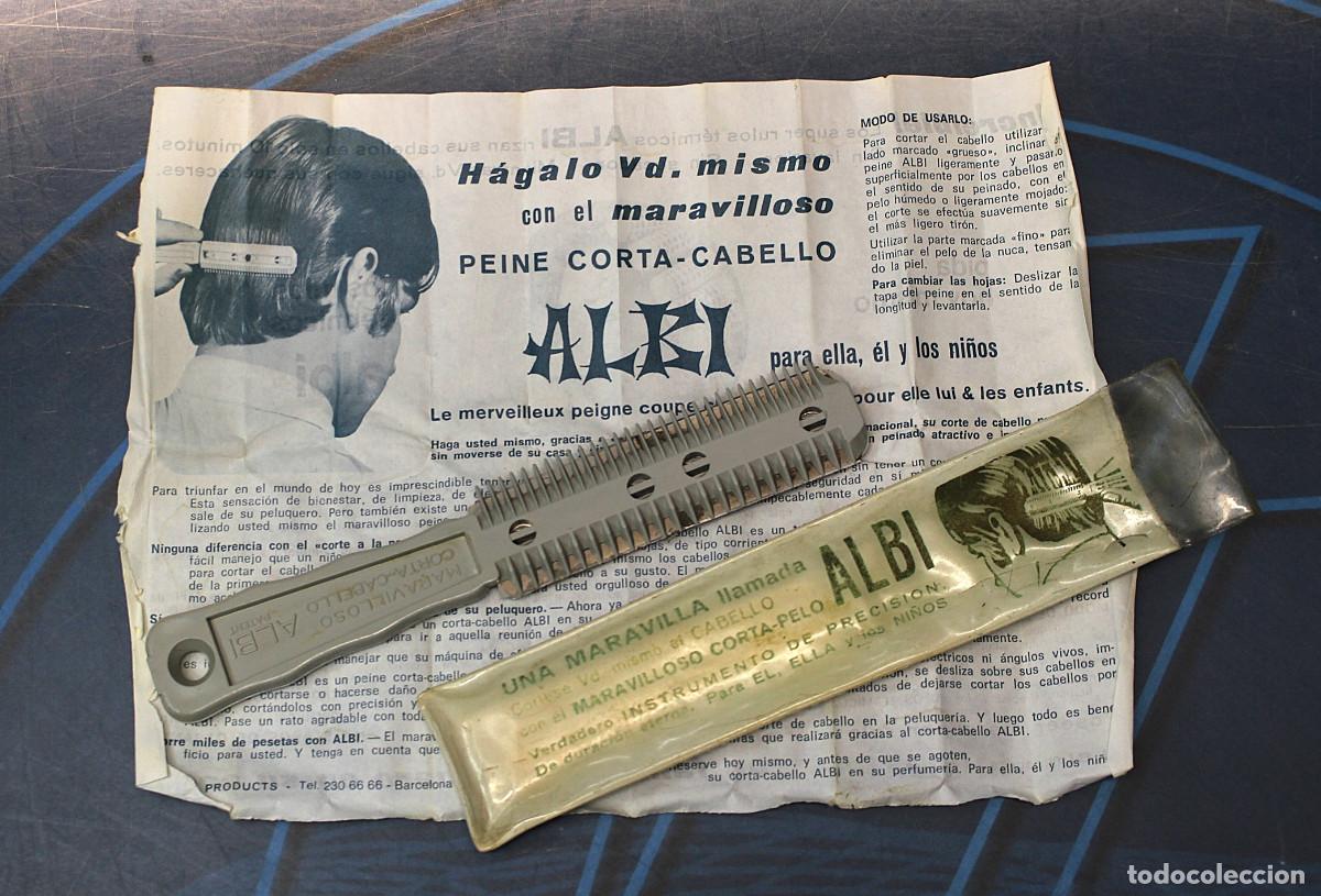 Antig&uuml;edades: Corta cabellos Albi. Cuchilla, funda e instrucciones. - Foto 1
