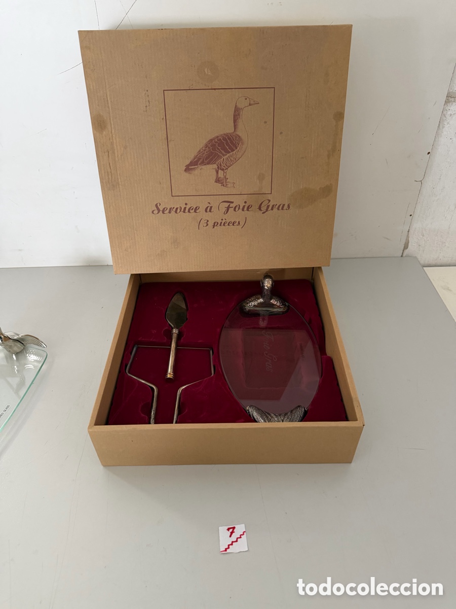 Antig&uuml;edades: set de servicio para foie gras de 3 piezas - Foto 1