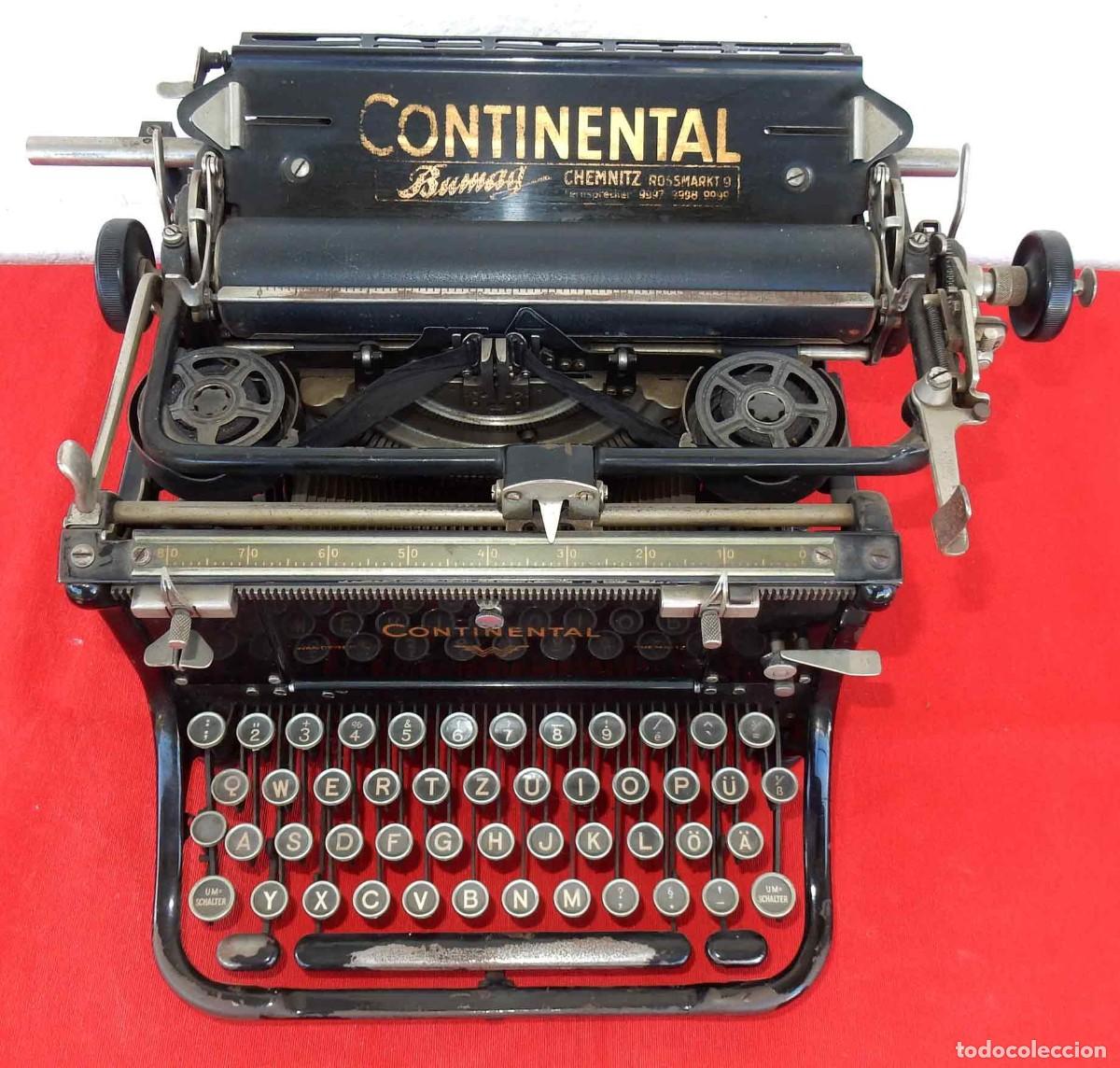 Antig&uuml;edades: M&aacute;quina de escribir CONTINENTAL - c 1920 - Foto 2