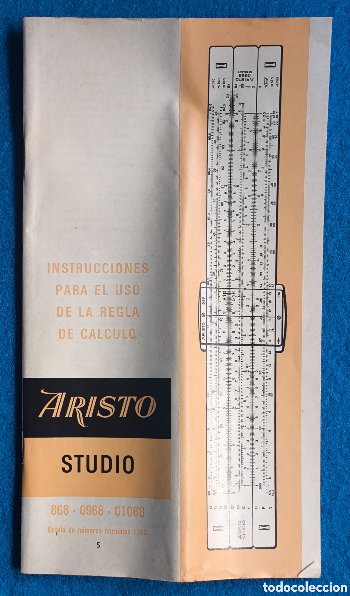Antig&uuml;edades: ARISTO REGLA DE C&Aacute;LCULO CAJA E INSTRUCCIONES - Foto 6