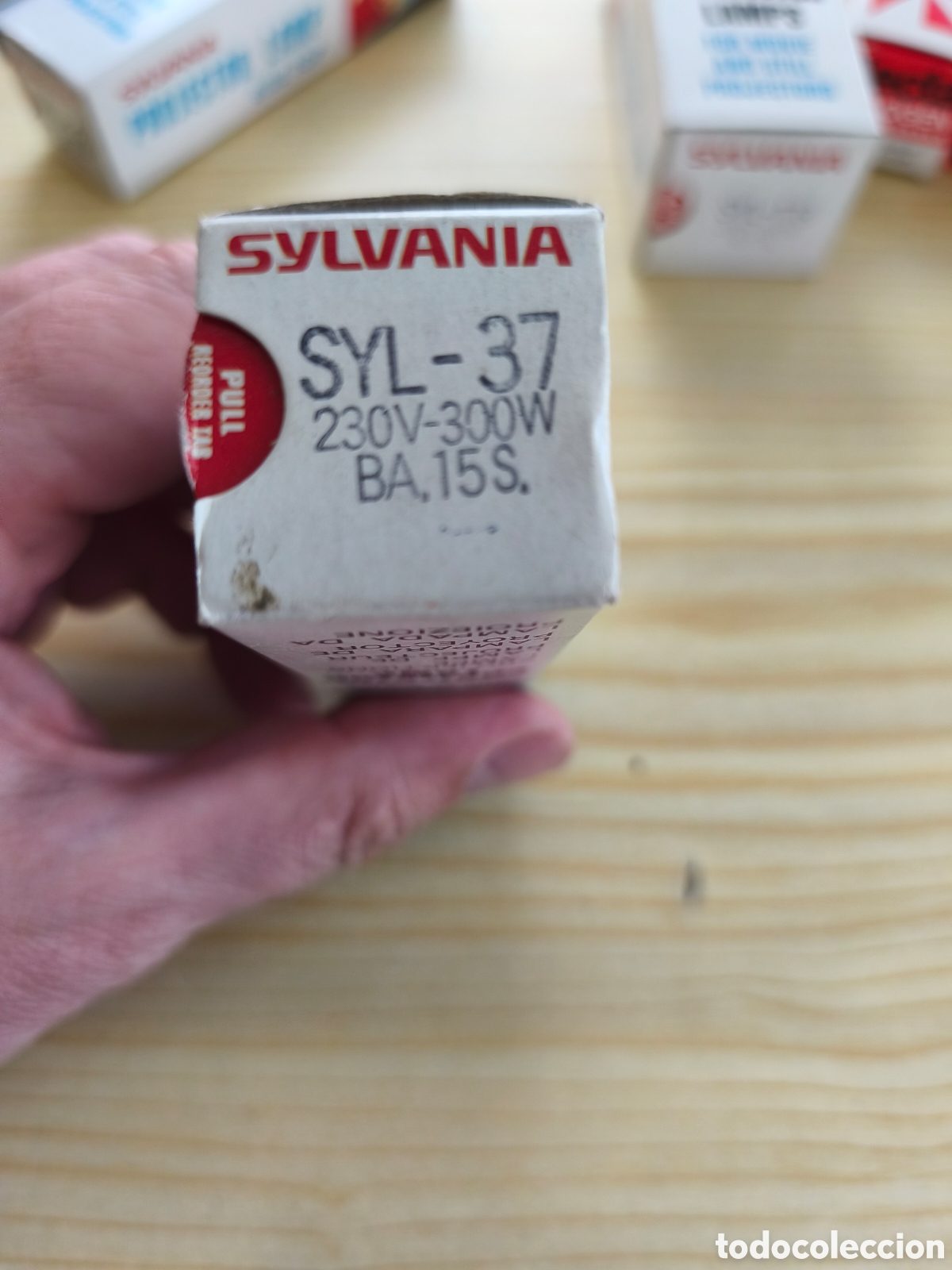Antig&uuml;edades: Lampara proyector Sylvania 230v 300w - Foto 3