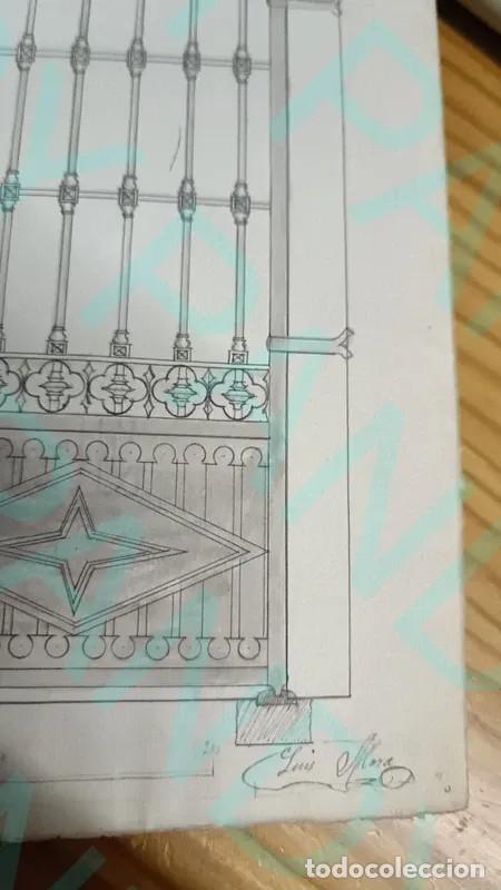 Antig&uuml;edades: Boceto Puerta de Forja (Dibujado a Mano) - Foto 4