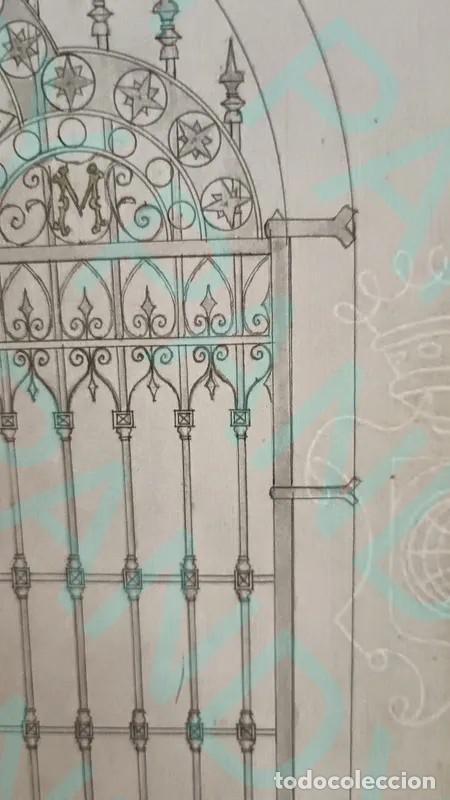 Antig&uuml;edades: Boceto Puerta de Forja (Dibujado a Mano) - Foto 5