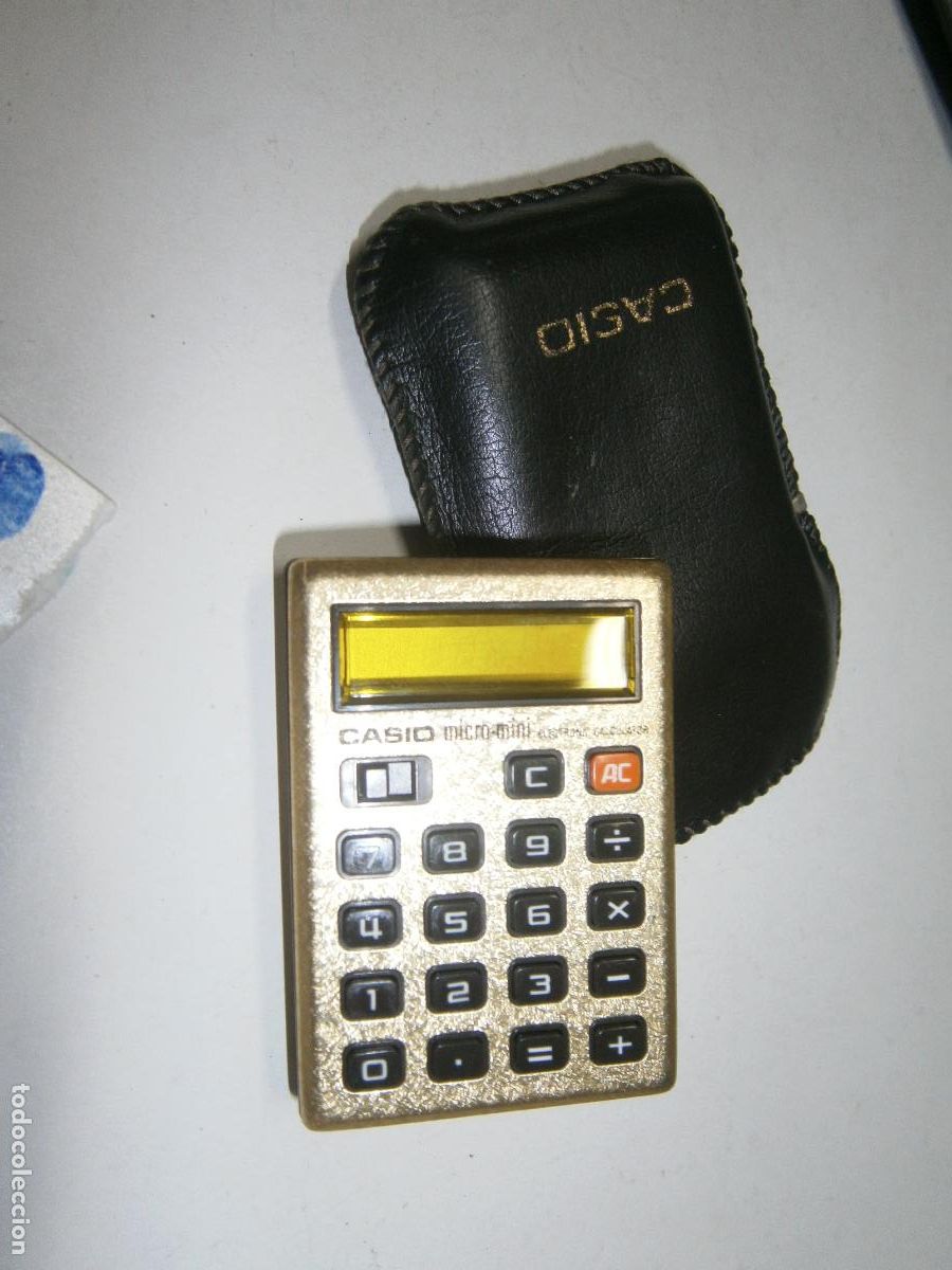 Antig&uuml;edades: ANTIGUA CALCULADORA MICRO MINI CASIO CON FUNDA