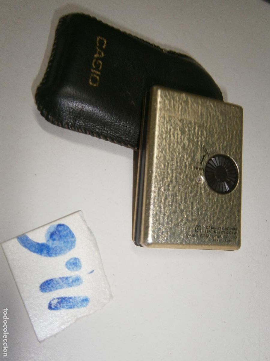 Antig&uuml;edades: ANTIGUA CALCULADORA MICRO MINI CASIO CON FUNDA - Foto 3