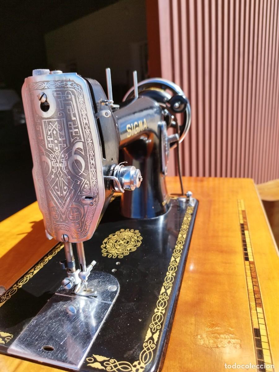 Antig&uuml;edades: MAQUINA DE COSER SIGMA CON MESA ORIGINAL. - Foto 7