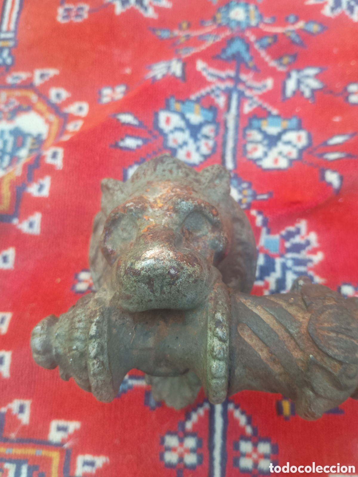 Antig&uuml;edades: Maneta aldaba leones hierro - Foto 2