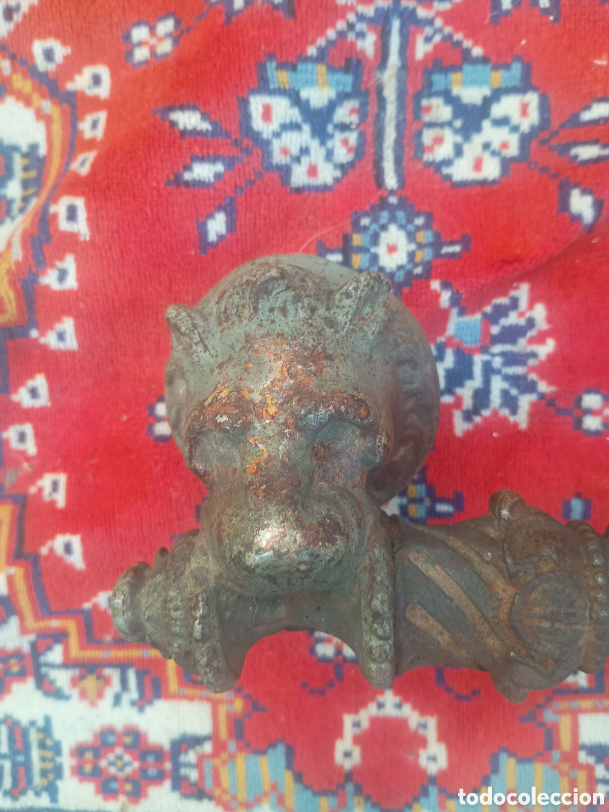 Antig&uuml;edades: Maneta aldaba leones hierro - Foto 3