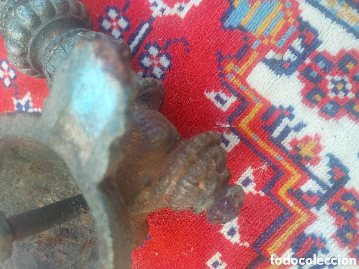 Antig&uuml;edades: Maneta aldaba leones hierro - Foto 14