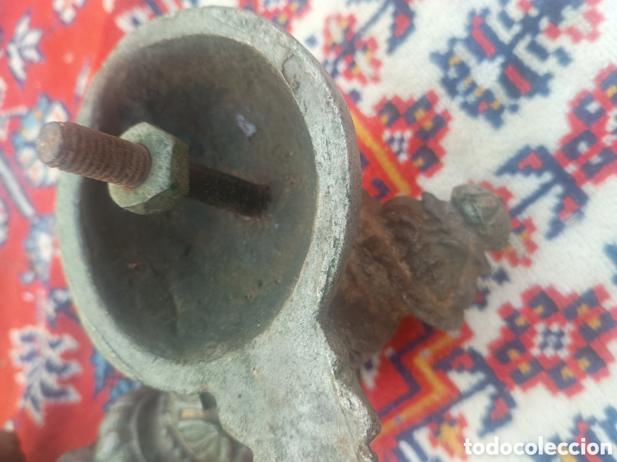 Antig&uuml;edades: Maneta aldaba leones hierro - Foto 15