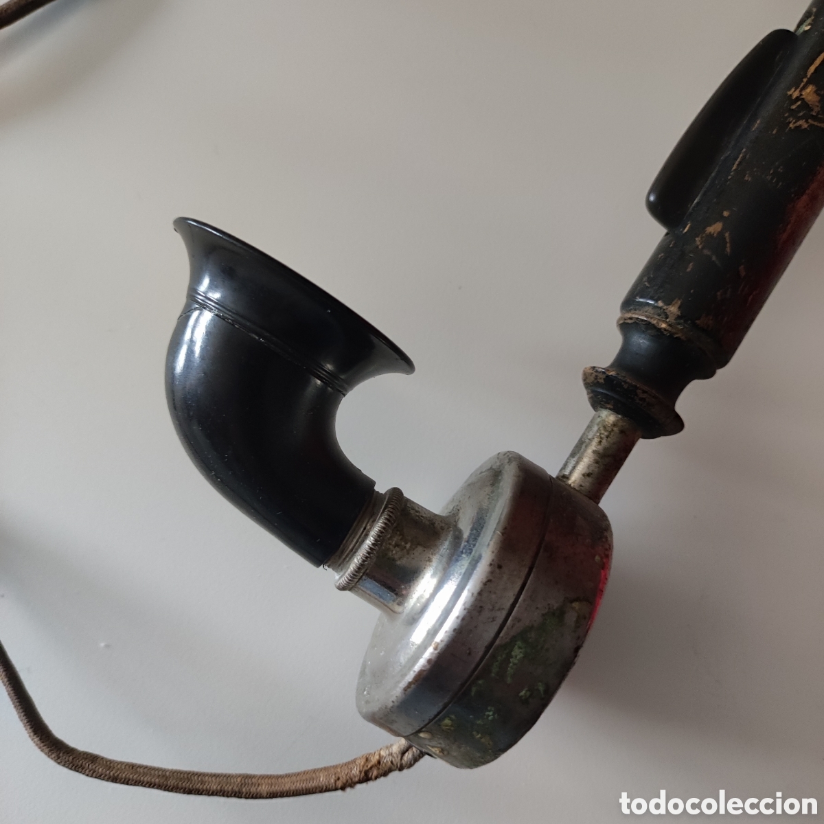 Tel&eacute;fonos: Antiguo auricular de trompetilla - Foto 4