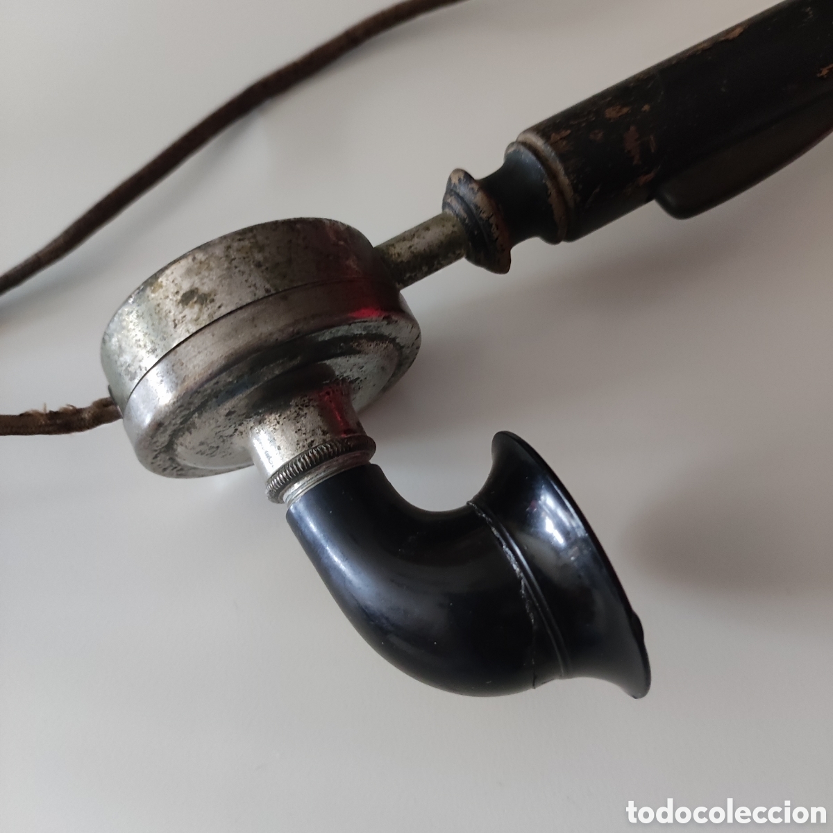 Tel&eacute;fonos: Antiguo auricular de trompetilla - Foto 5