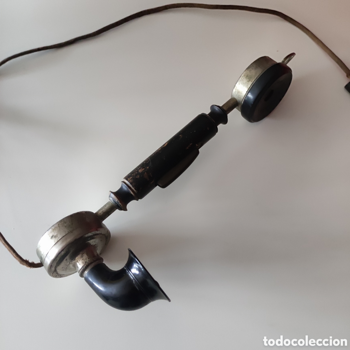Tel&eacute;fonos: Antiguo auricular de trompetilla - Foto 1
